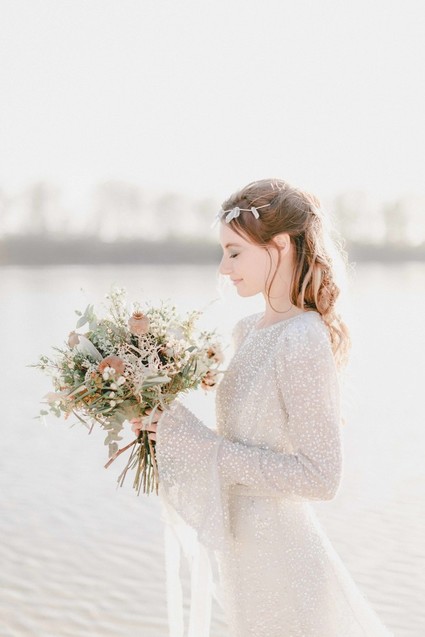 Seaside wedding portraits