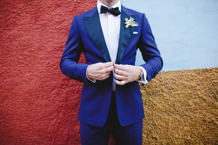 Blue grooms tux