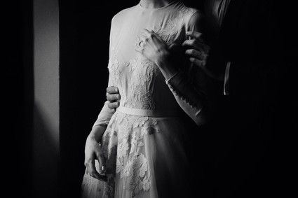 Black and white wedding portraits