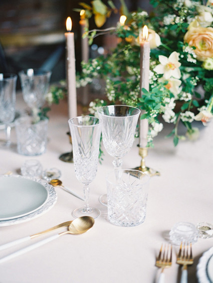 Modern vintage place setting