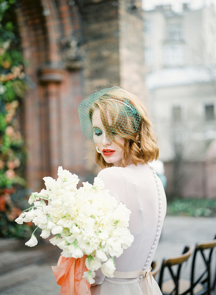 Modern birdcage veil Inspiration
