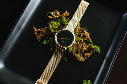 Gold grooms watch