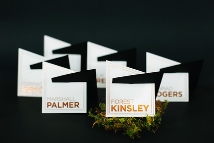 Modern geometric escort cards