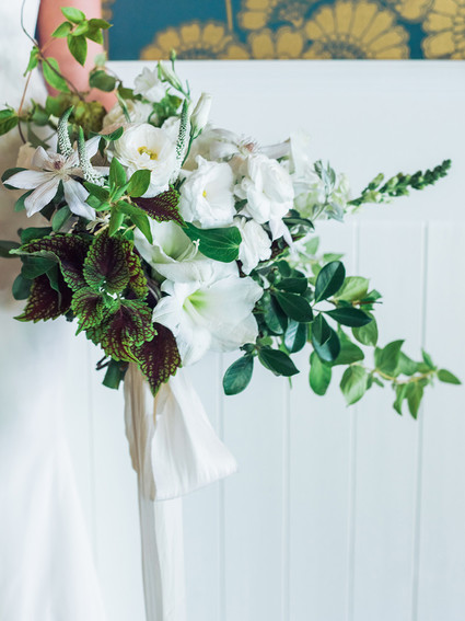 Organic elegant white bridal bouquet