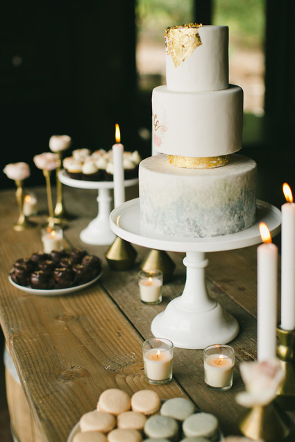 Rustic wedding dessert table