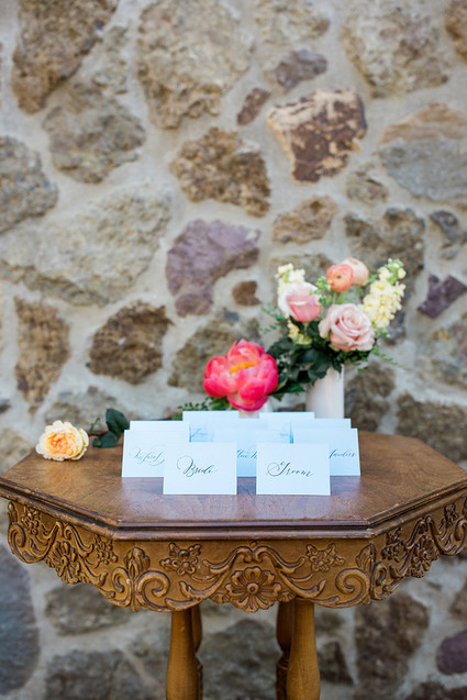 Classic escort cards