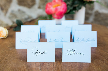 Classic escort cards