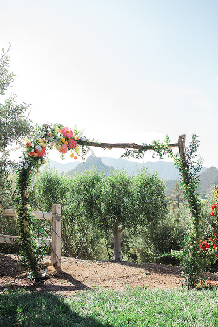 Rustic wedding ceremony
