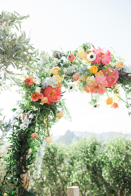 Rustic wedding ceremony
