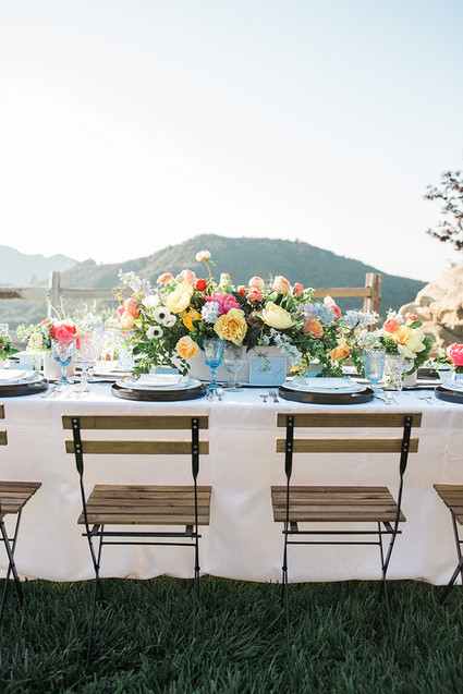 Summer wedding reception