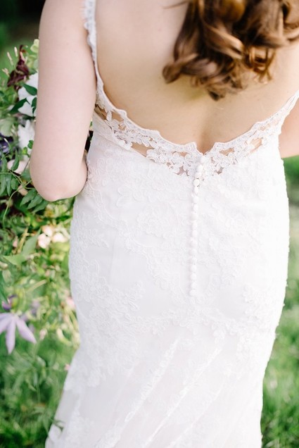 Low back wedding dress