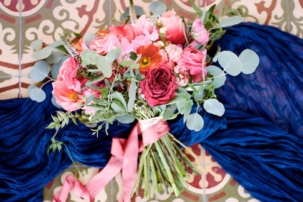 Colorful bridal bouquet
