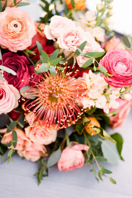 Bright wedding flowers