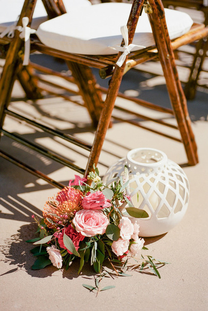 Beachside wedding ceremony
