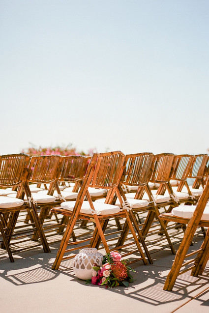 Beachside wedding ceremony