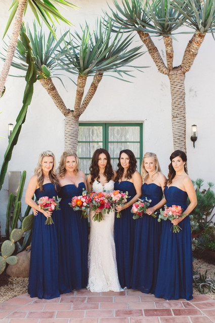 Navy blue bridesmaid dresses Inspiration
