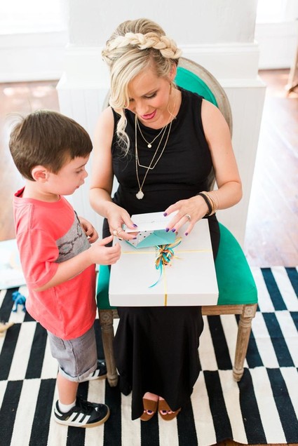 Black and white Southern baby shower