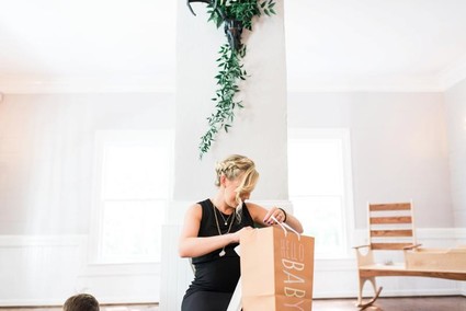 Black and white Southern baby shower