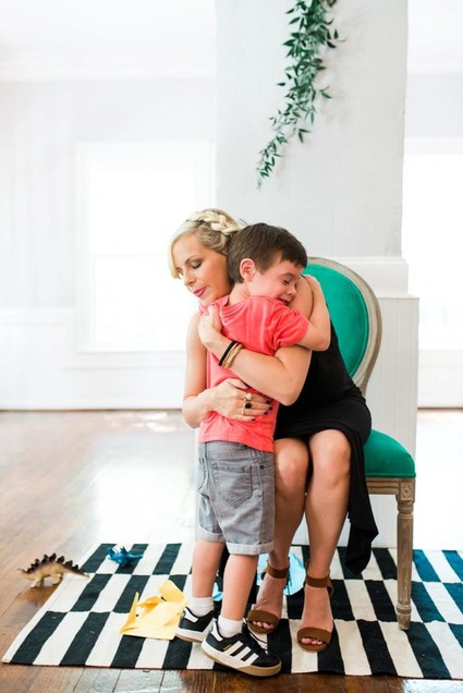 Black and white Southern baby shower