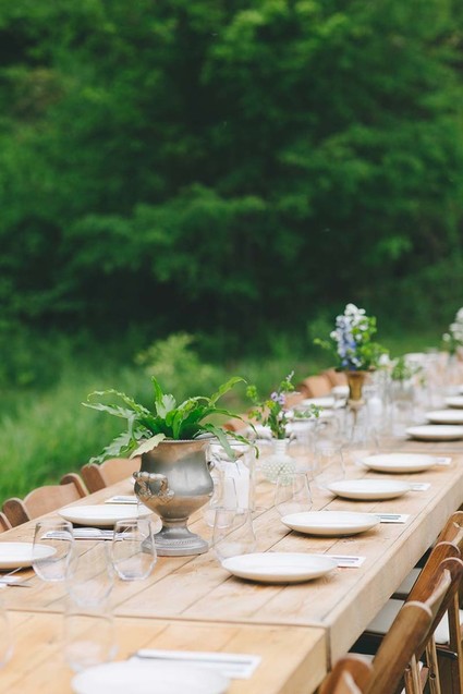 Simple rustic baby shower tablescape