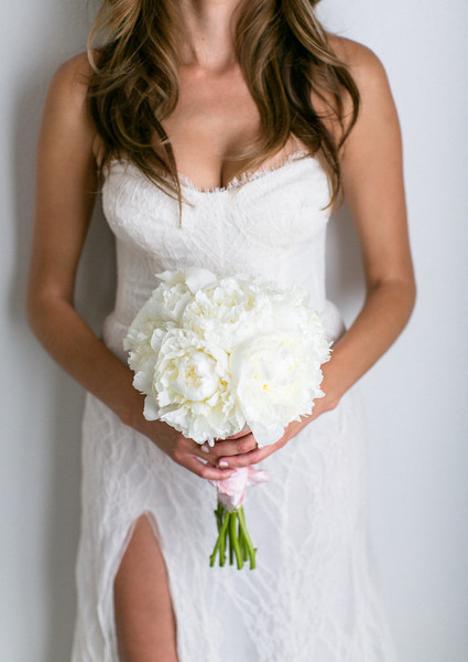 wedding dress with high slit