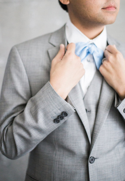 grey groom suit