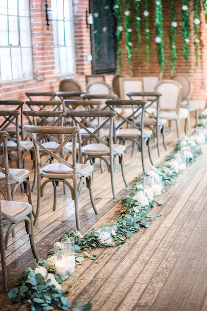 romantic indoor ceremony decor
