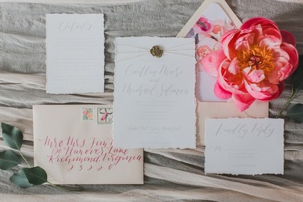 floral inspired wedding invites