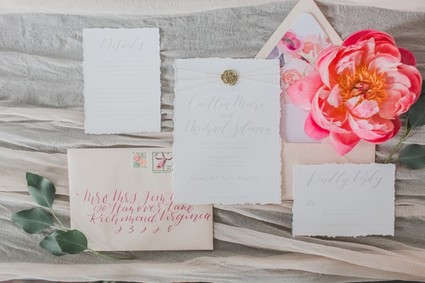 floral inspired wedding invites