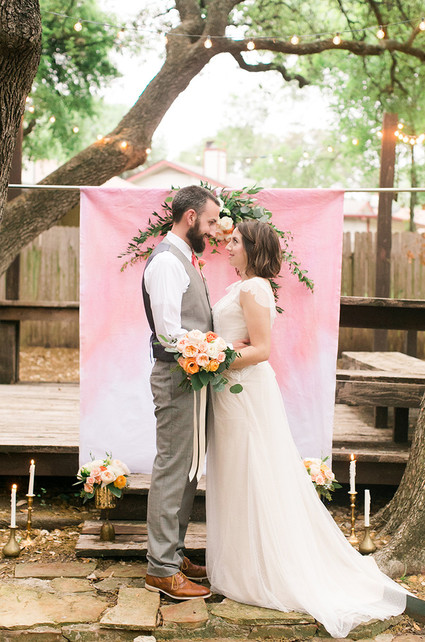 Dip dyed ceremony backdrop