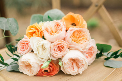 peach wedding flowers