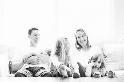 Natural light family newborn photos