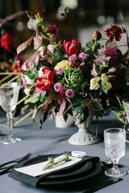 Moody fall flowers