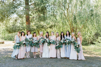 blush bridesmaids