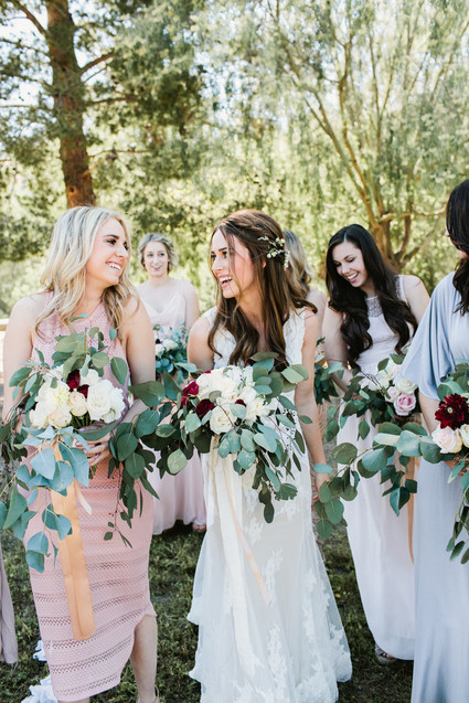 neutral bridesmaids