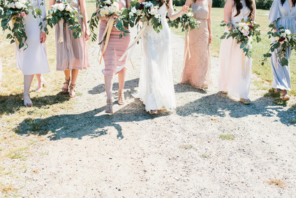 blush and cream bridesmaids