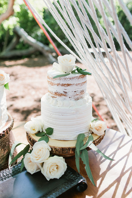 rustic white layer cake