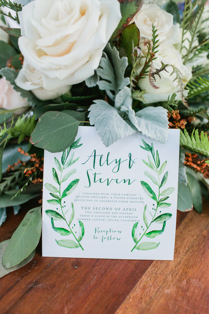 rustic summer canyon wedding invites
