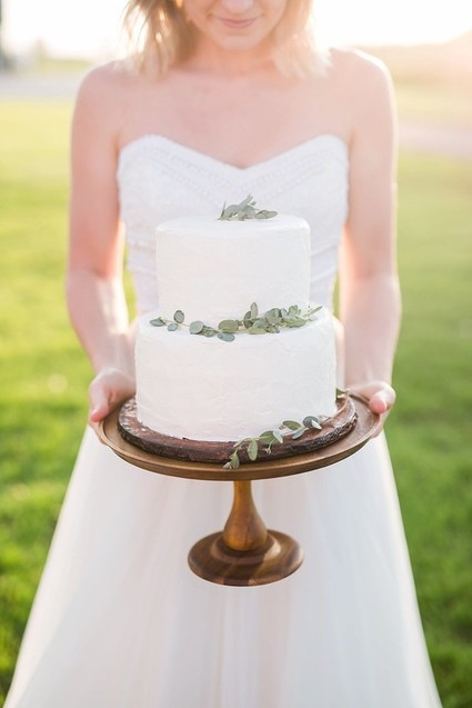 simple white wedding cake