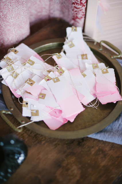 pink dip dyed tags