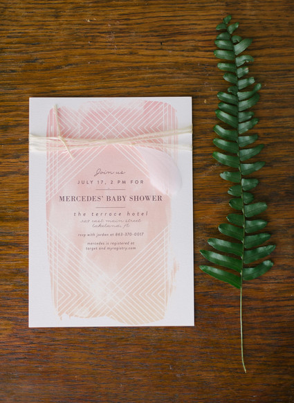 watercolor baby shower invite