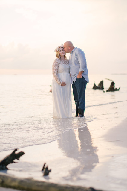 sunset boho maternity photos