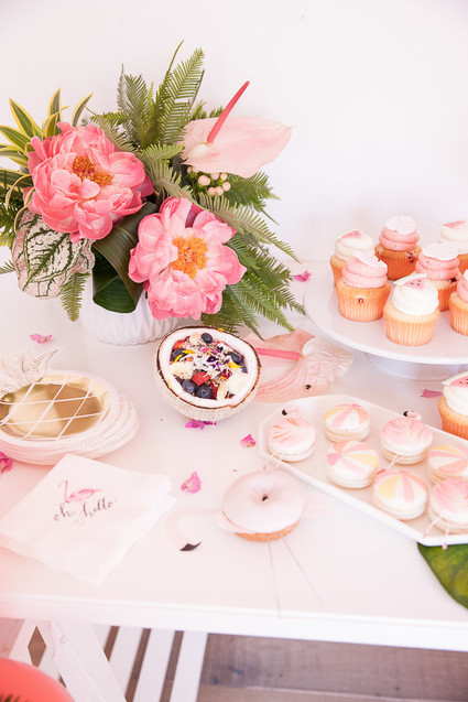 Tropical flamingo girl's birthday party by The Shift Creative