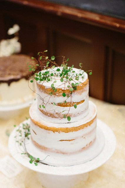 semi naked wedding cake