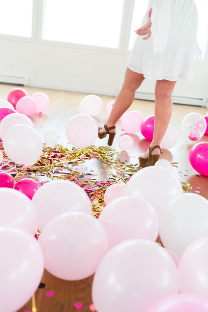 gender reveal balloon drop