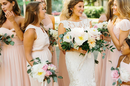 blush bridesmaids dresses