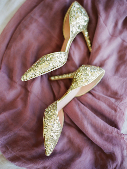gold wedding shoes Inspiration