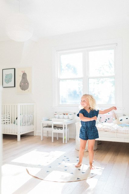 modern pastel shared kids room