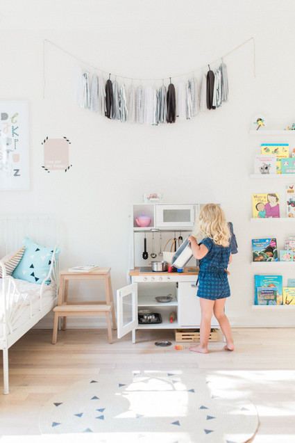 modern pastel shared kids room