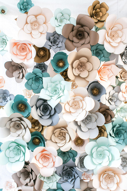 Paper flower backdrop
